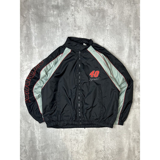 Vintage Sterling Marlin #40 Nascar Embroidered Sleeve Spell Out Jacket Size 2XL