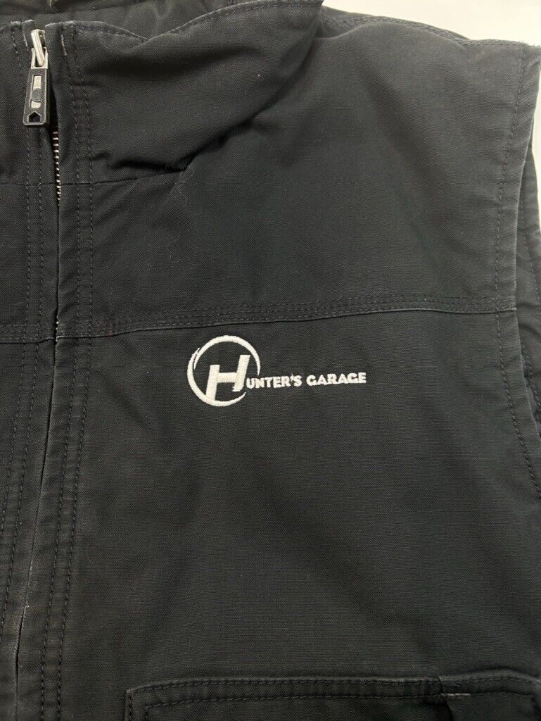 Carhartt Insulated Quick Duck Canvas Workwear Vest Jacket Size XL Black