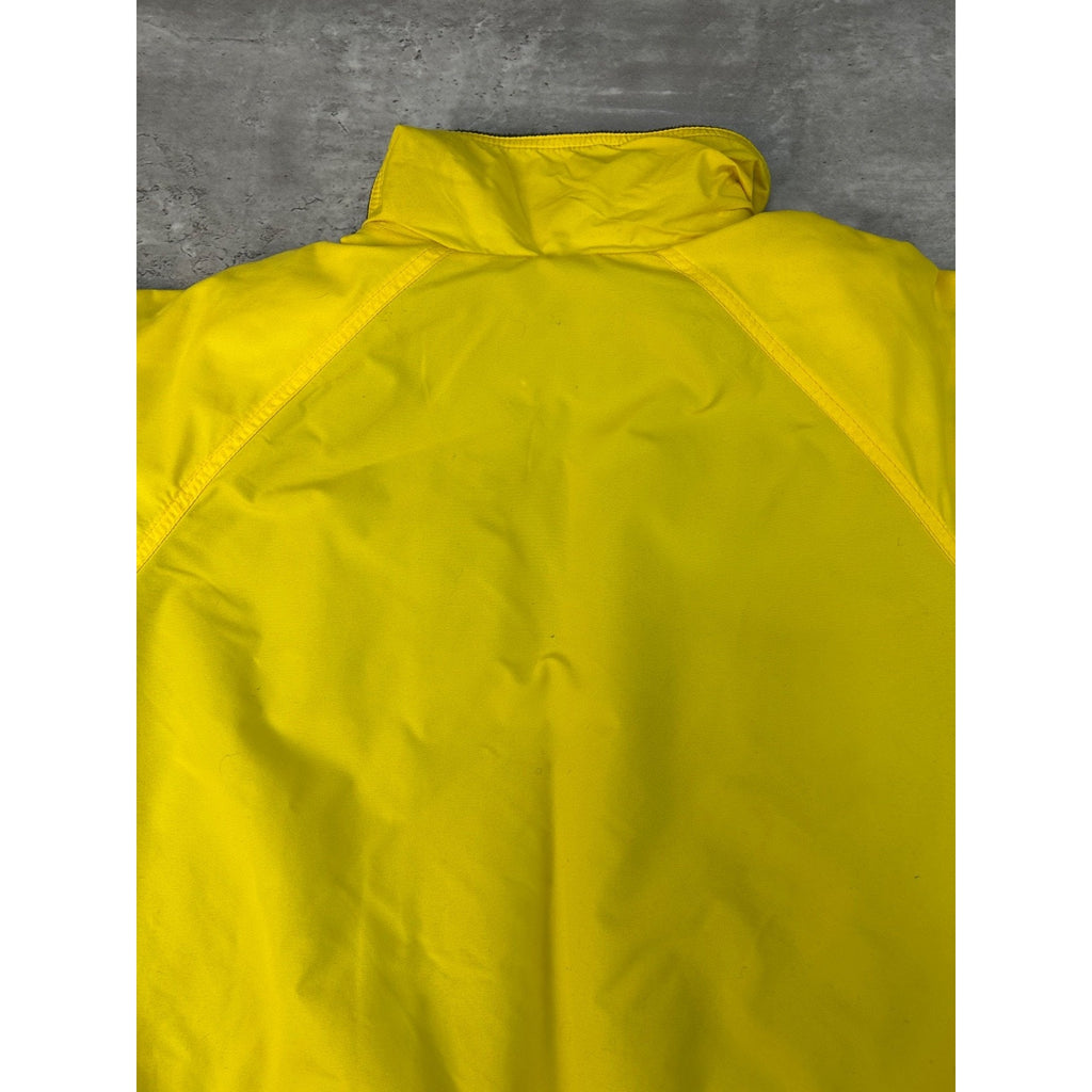 Vintage 90s Woolrich Fleece Lined Full Zip Yellow Bomber Jacket Size Medium