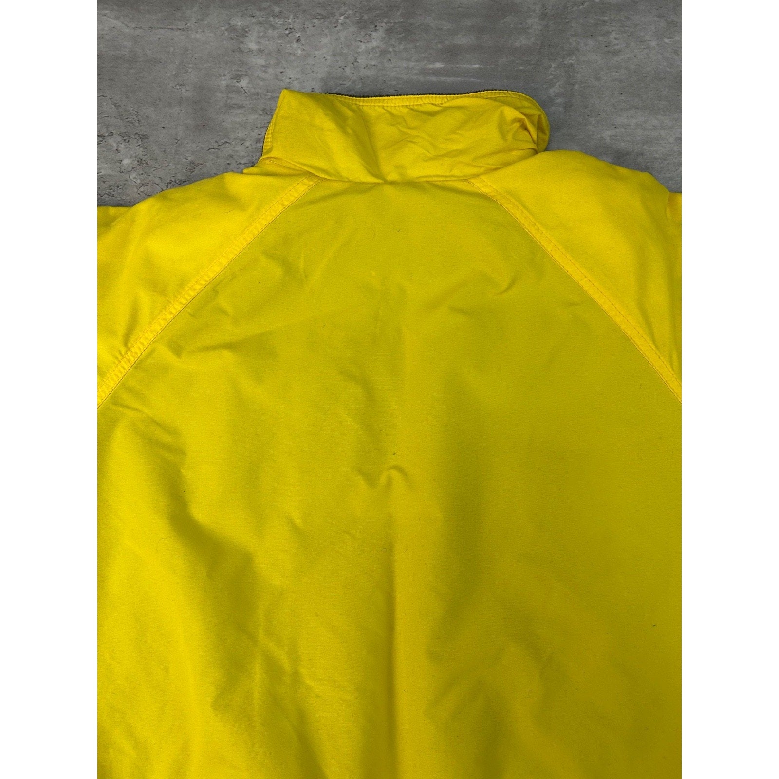 Vintage 90s Woolrich Fleece Lined Full Zip Yellow Bomber Jacket Size Medium