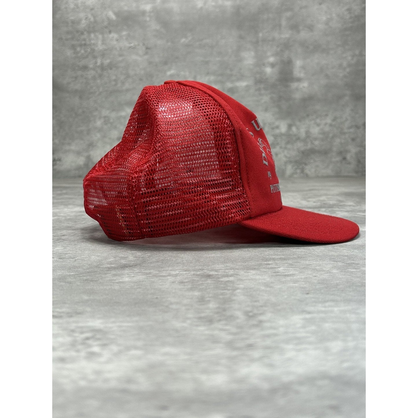 Vintage 1980s Ducks Unlimited Hunting Graphic Trucker Snapback Hat OSFA Red