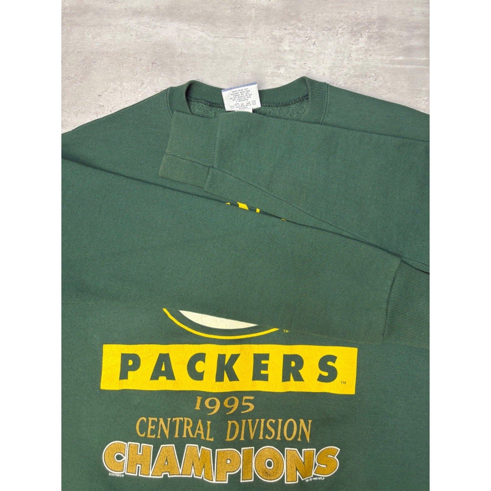 Vintage 1995 Green Bay Packers NFL Central Division Champs Sweatshirt Size Large