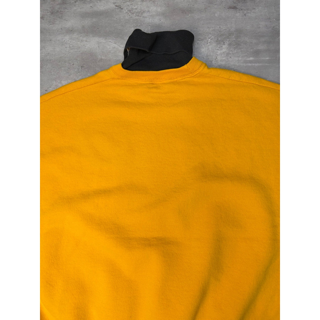 VTG 90s Pittsburgh Penguins NHL Embroidered Logo Mock Neck Sweatshirt Size XL