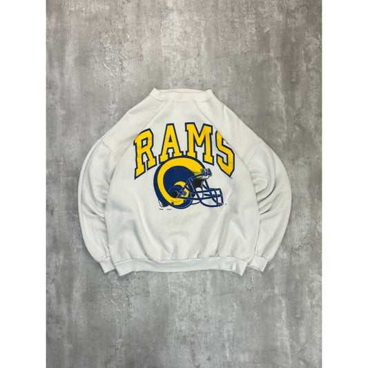 Vintage 80s/90s Los Angeles Rams NFL Helmet Graphic Football Sweatshirt Size XL