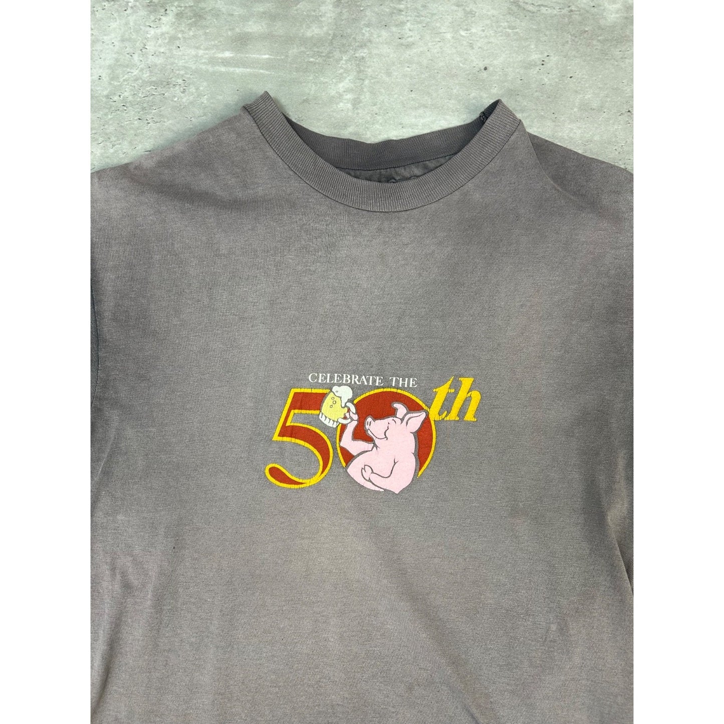 Vintage 90s Grubstake Bar & Grill Harley Parody Graphic T-Shirt Size Large Black