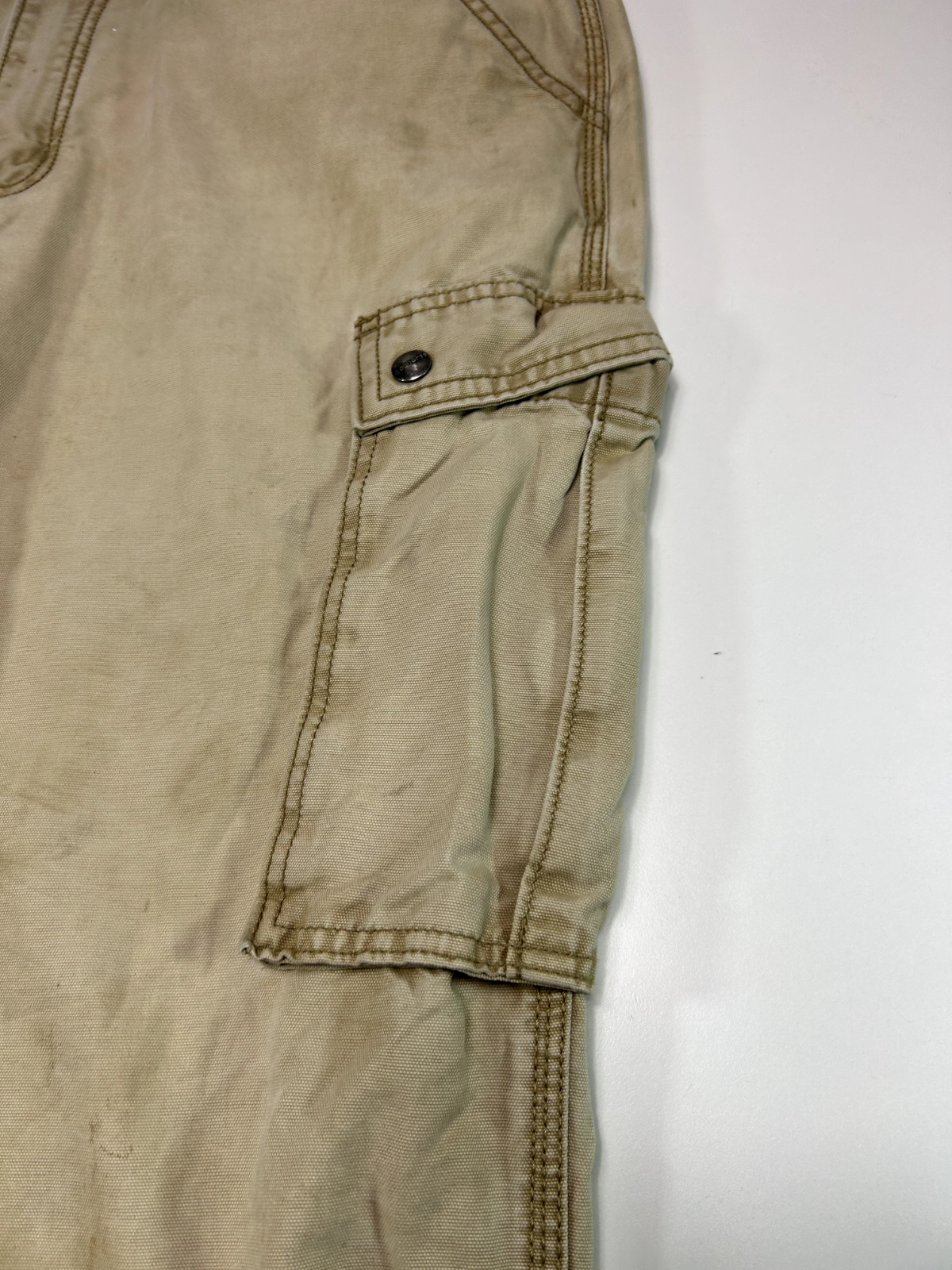 Carhartt Relaxed Fit Canvas Workwear Cargo Pants Size 36W Beige