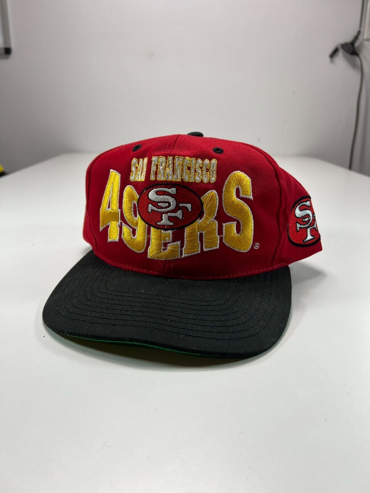 Vintage 90s San Fransisco 49ers Embroidered Block Letter Snapback Hat OSFA