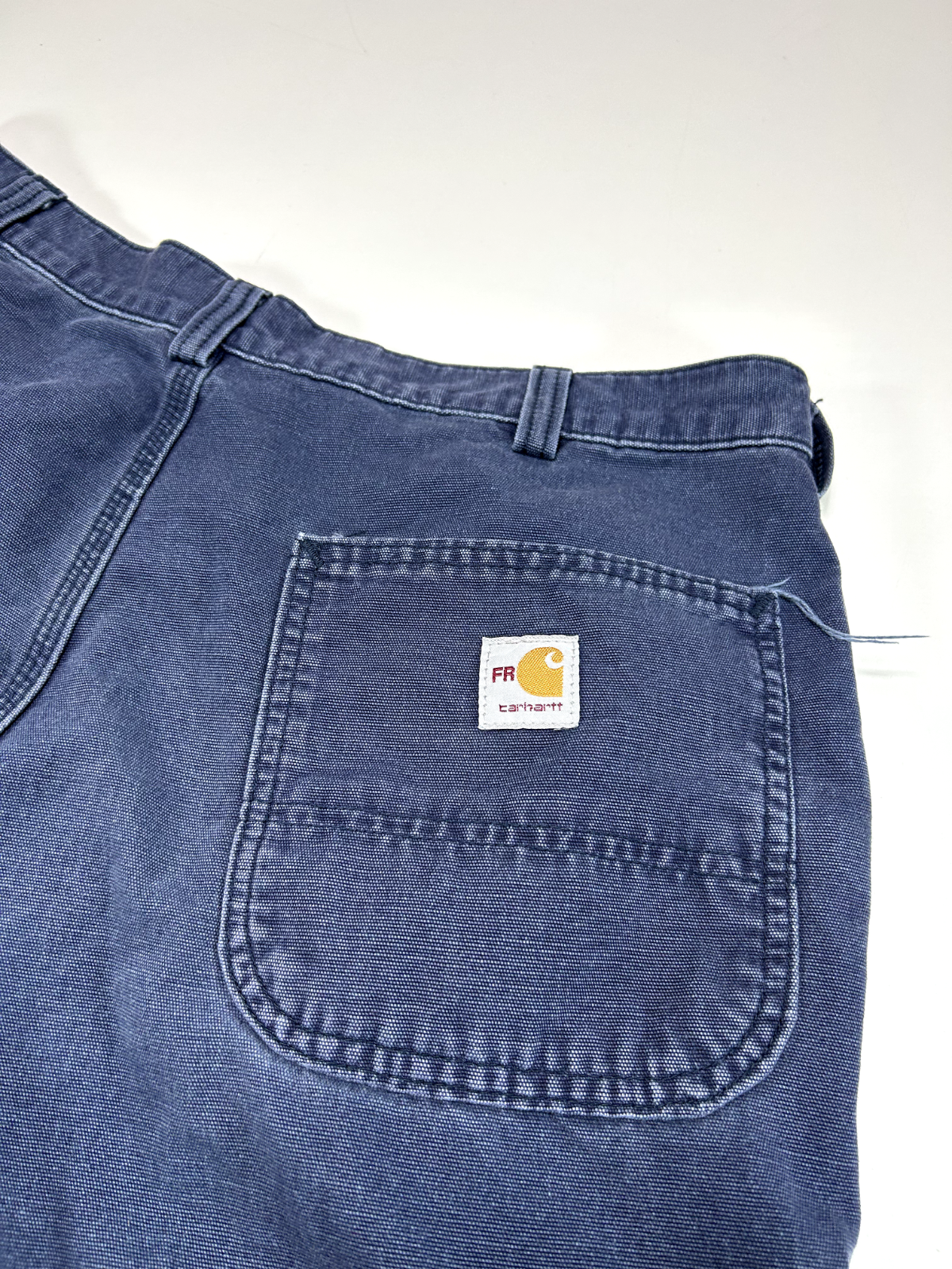 Carhartt FR CAT2 Original Fit Canvas Workwear Cargo Pants Size 34 Blue