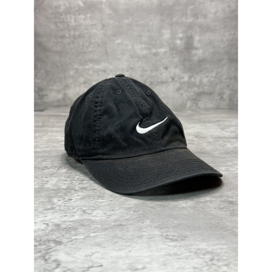 VIntage 2000s Nike Embroidered Swoosh Strapback Hat OSFA Black