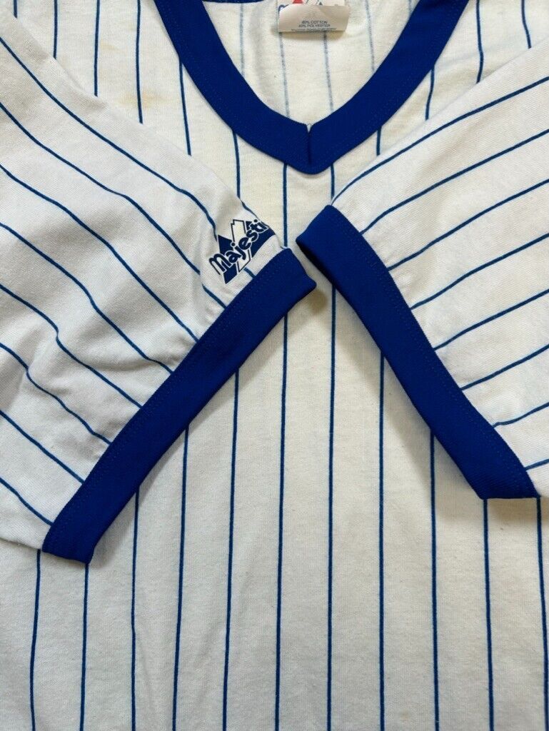 Vintage 90s Chicago Cubs MLB Majestic Pinstripe Jersey Size 2XL