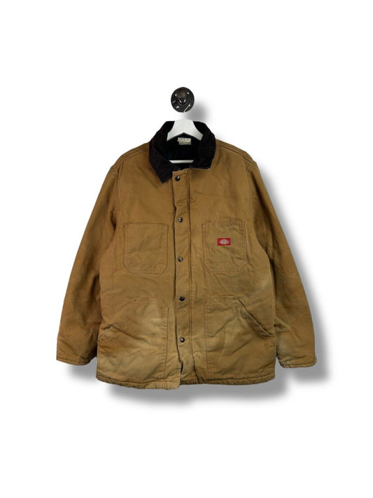 Vintage Dickies Quilted Lined Canvas Workwear Chore Jacket Size Large