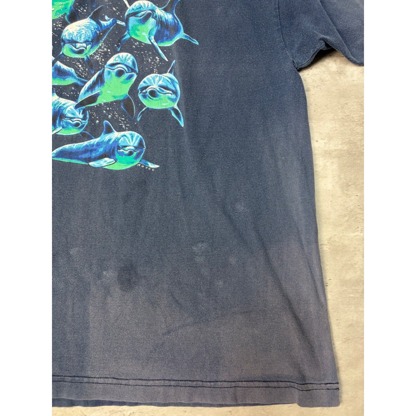 Vintage 90s Bottlenose Dolphins Australia Nature Destination T-Shirt Size Large