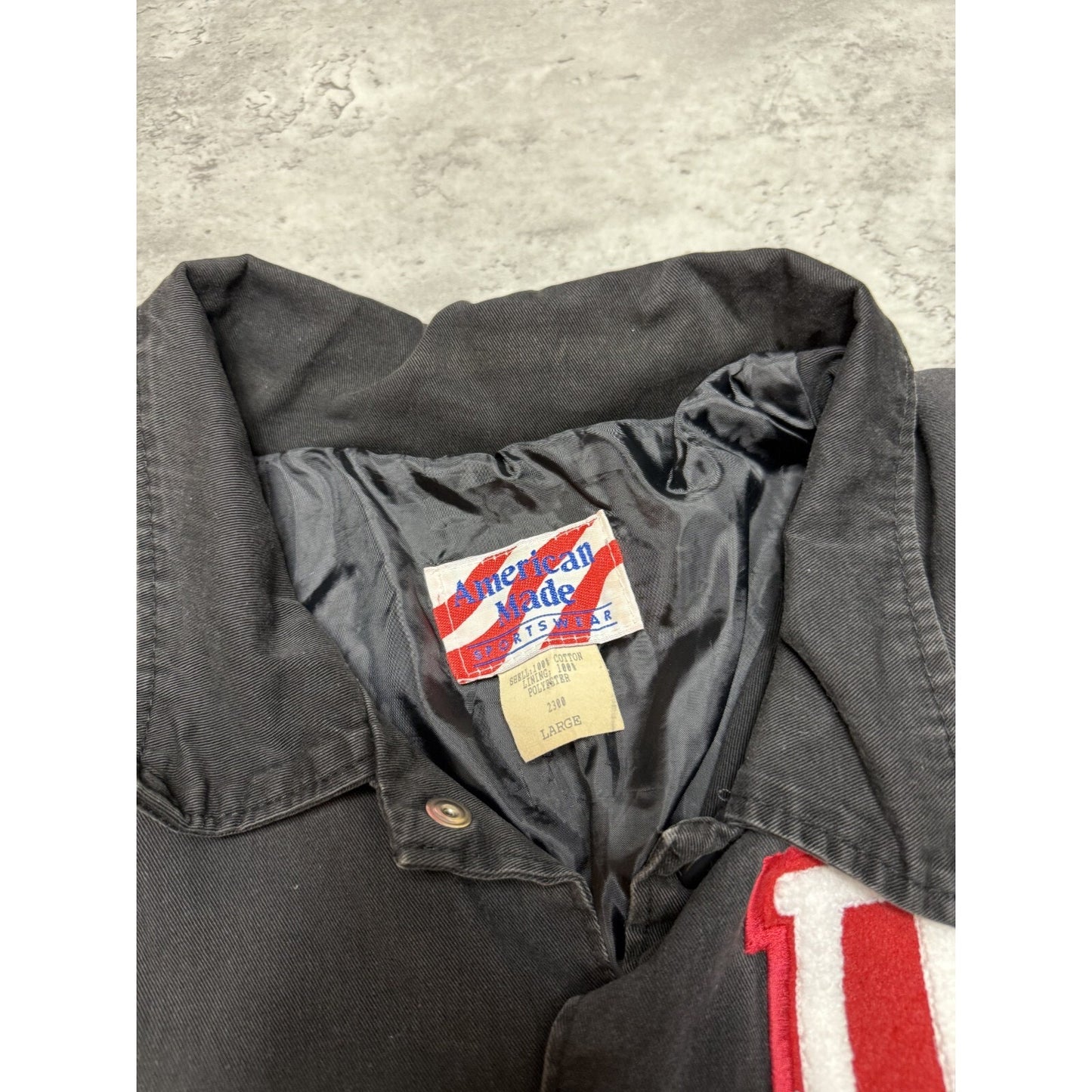 Vintage 90s Daytona Speedway Embroidered Varsity Style Bomber Jacket Size Large