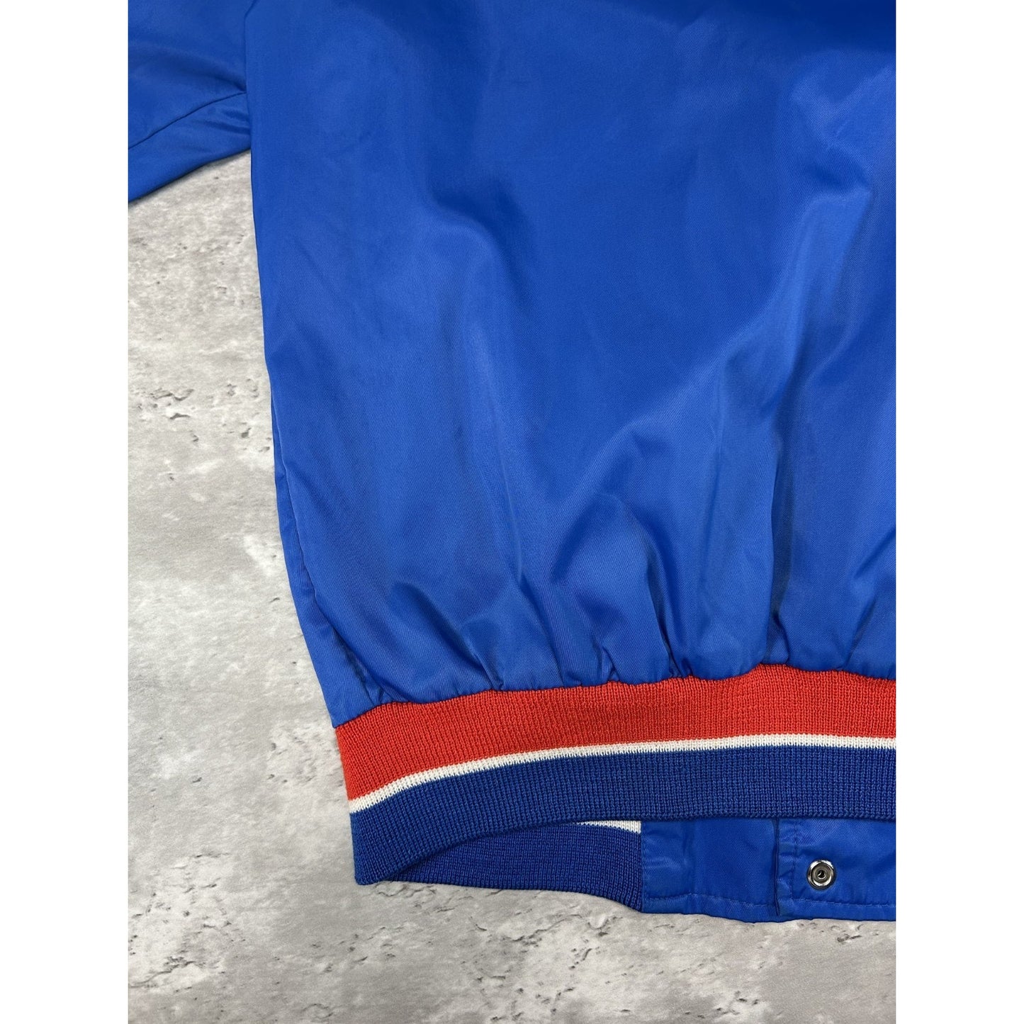 Vintage 80s Montreal Expos MLB Embroidered Nylon Bomber Jacket Size Small
