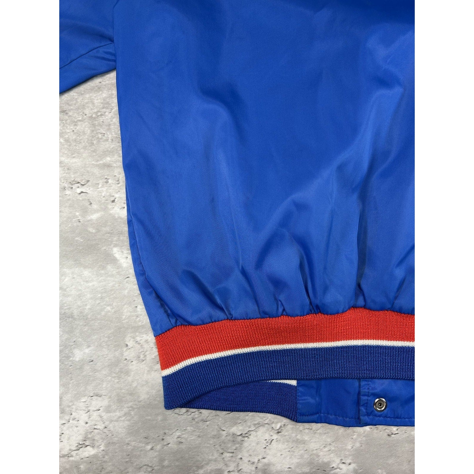Vintage 80s Montreal Expos MLB Embroidered Nylon Bomber Jacket Size Small