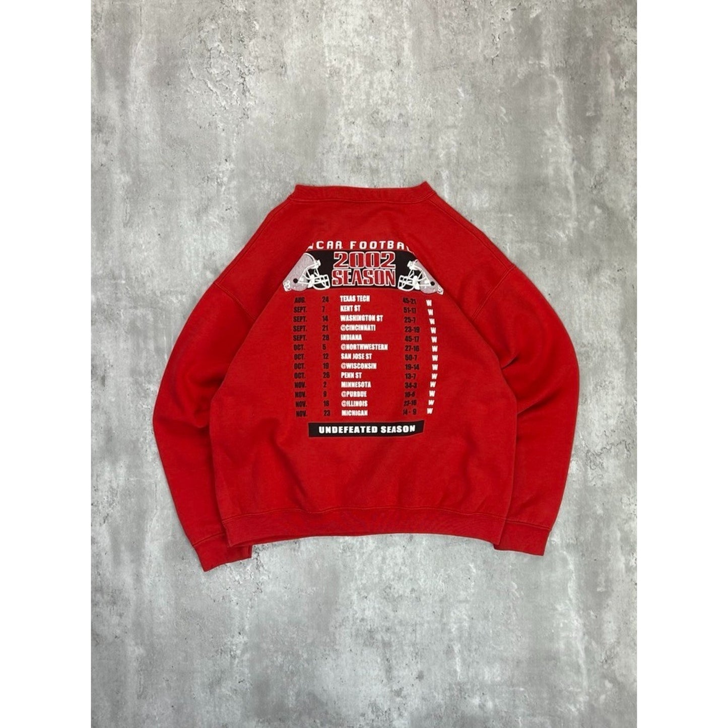 Vintage 2002 Ohio State Buckeyes NCAA Undefeated Football Sweatshirt YOUTH Large