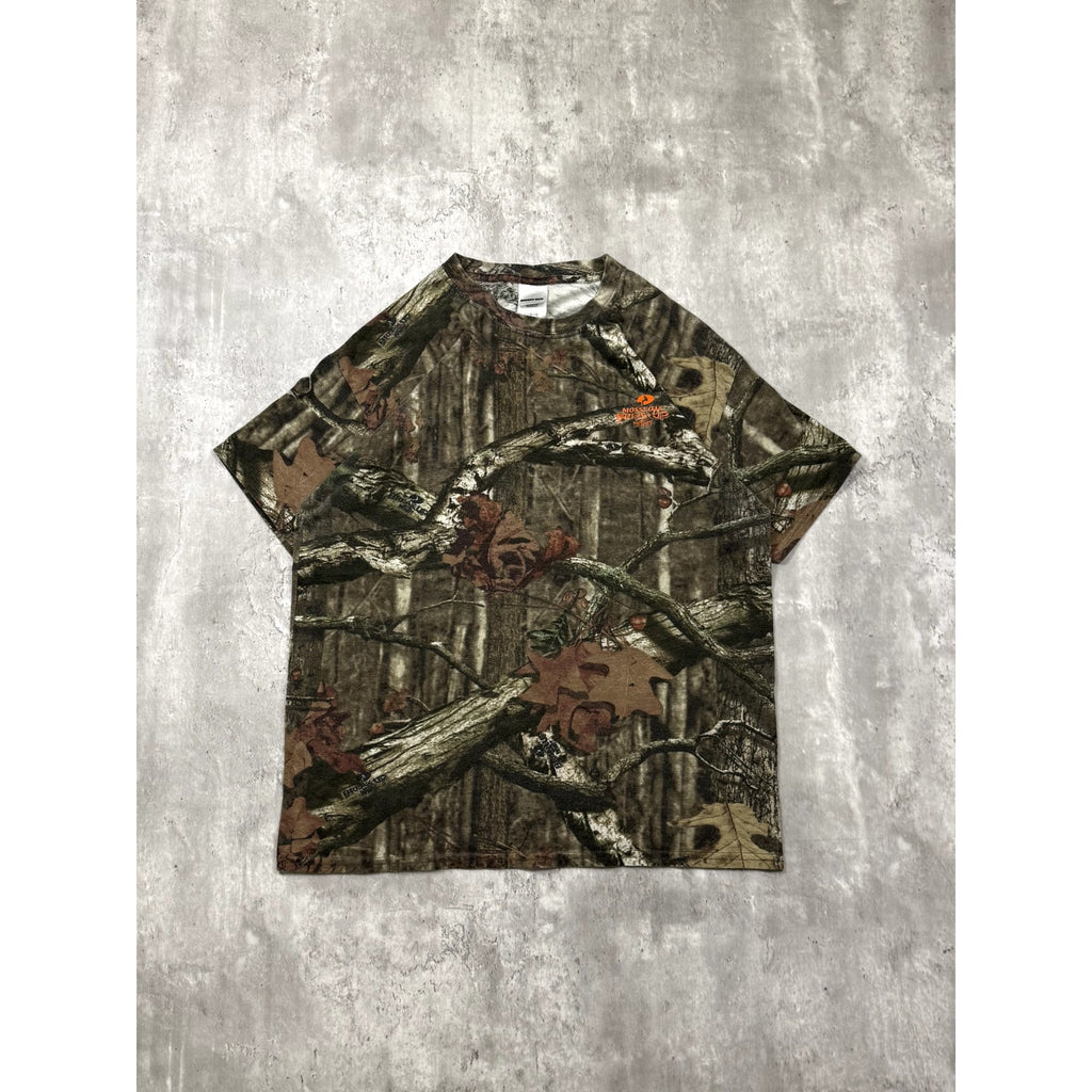 Vintage Mossy Oak Break Up Camo Hunting T-Shirt Size Large