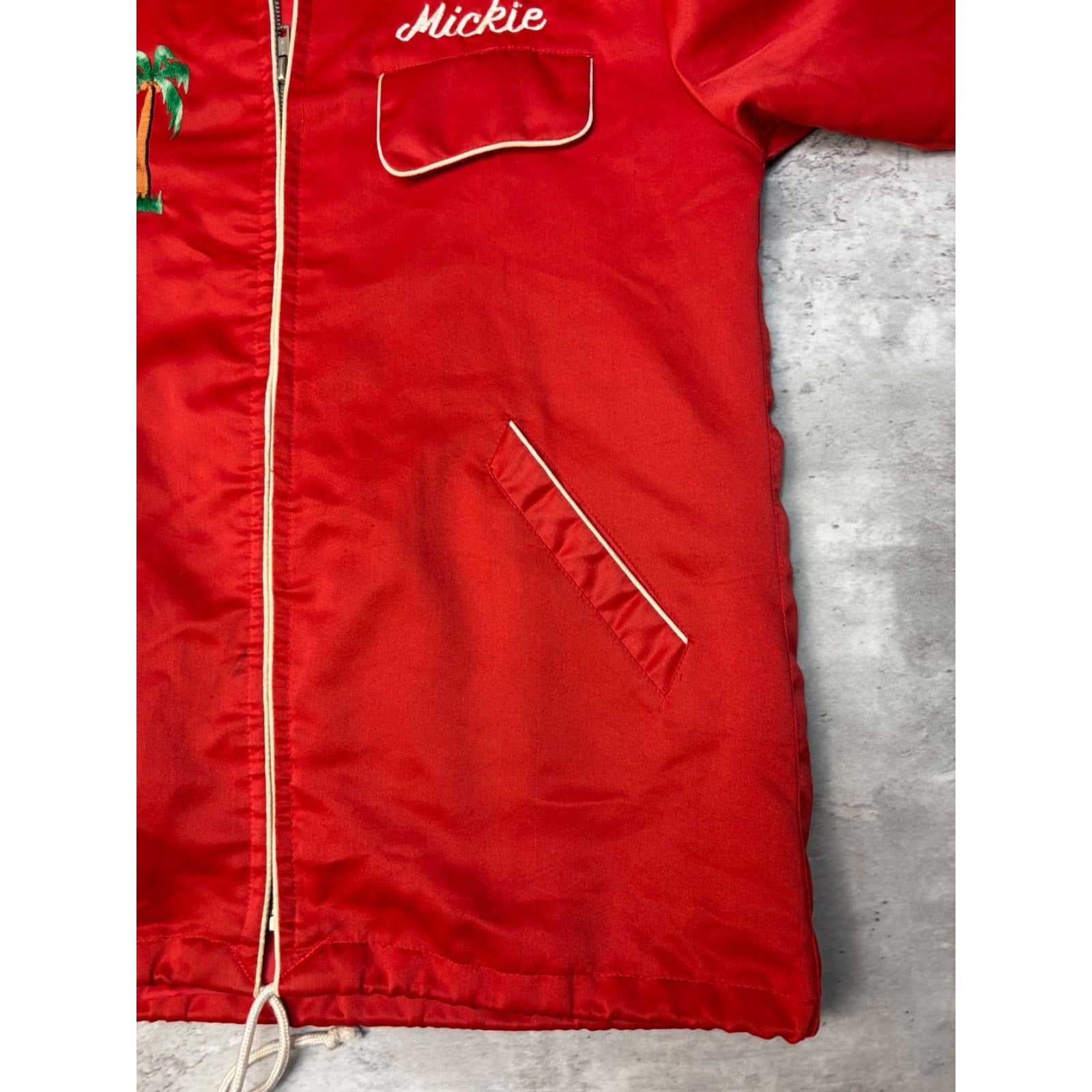 70s/80s Guam USA Embroidered Lightweight Varsity Souvenir Jacket Size Small