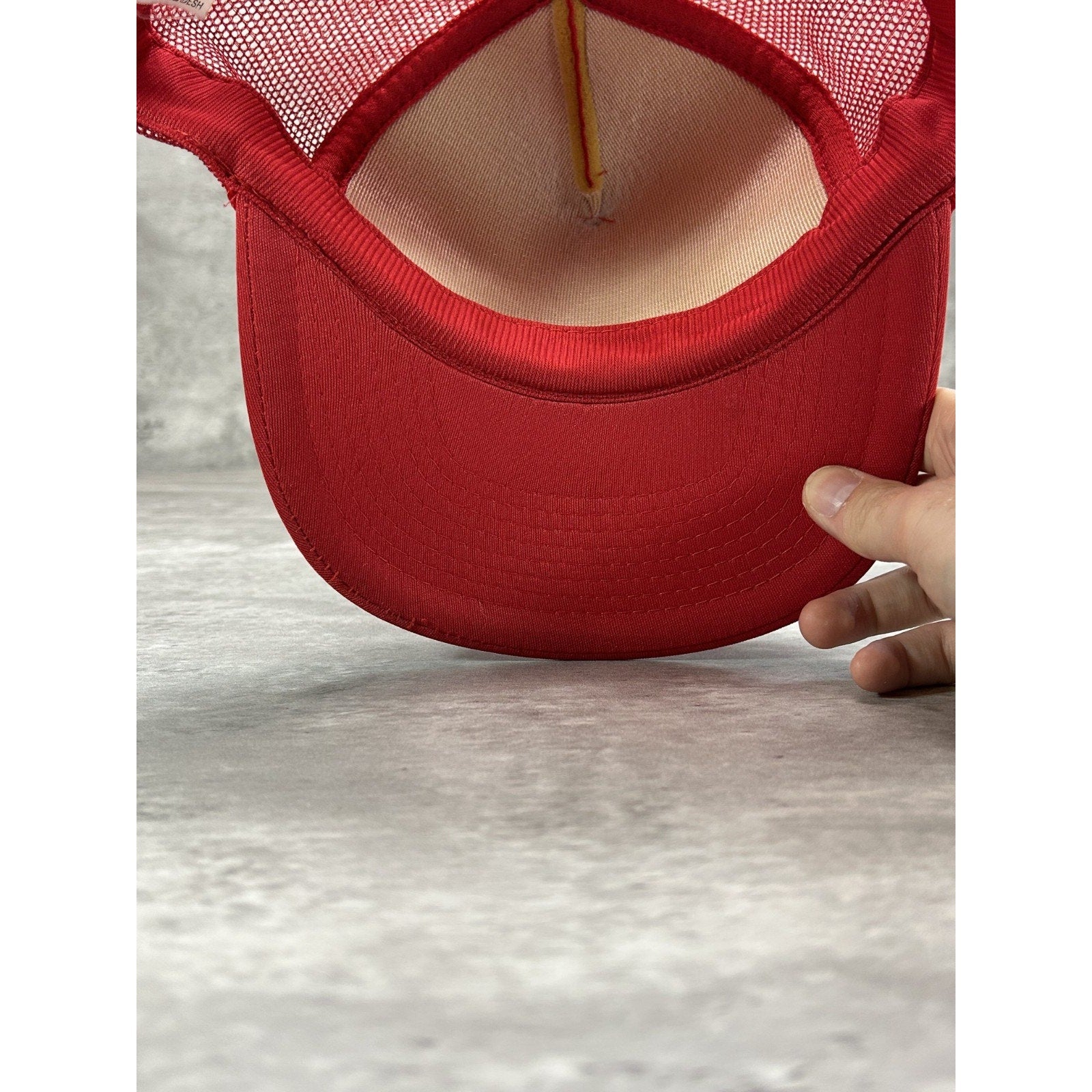 Vintage 90s The Man Wearing This Is A Fireman Comedy Trucker Snapback Hat OSFA
