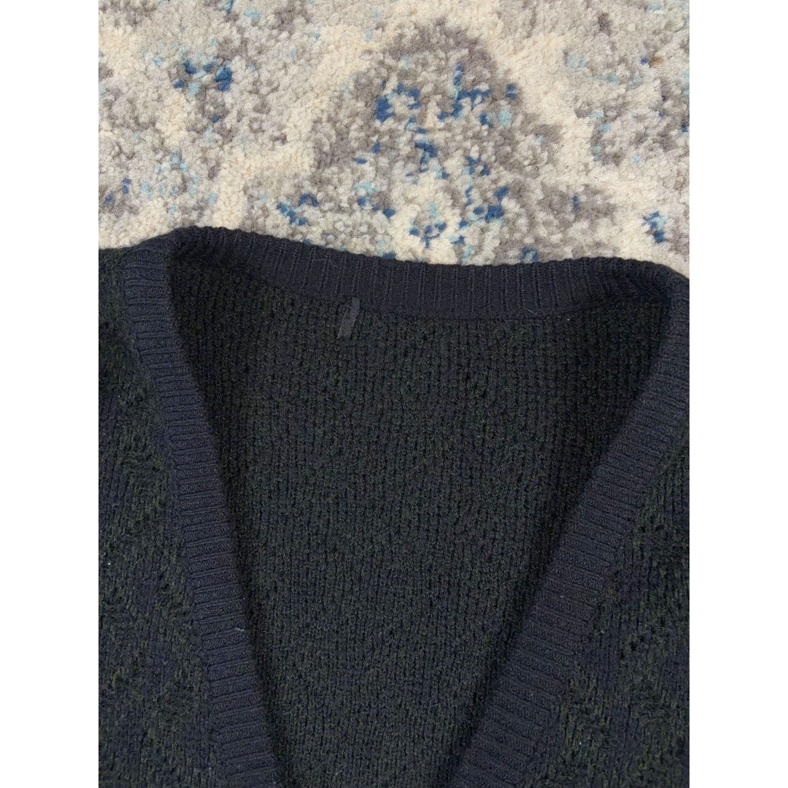 Vintage Geometric Pattern Button Up Cardigan Sweater Size XL