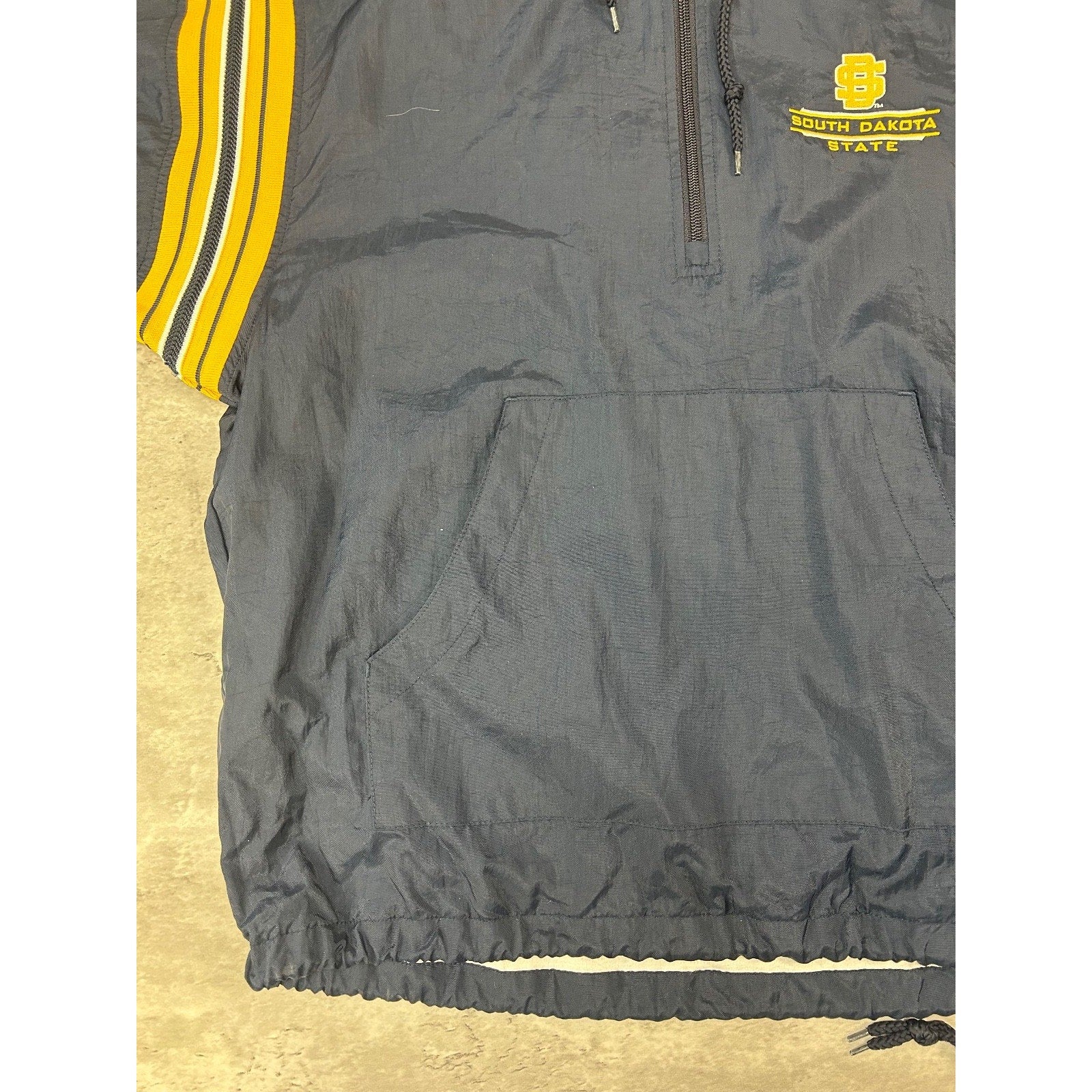 Vintage South Dakota State NCAA 1/2 Pullover Windbreaker Jacket Size Small