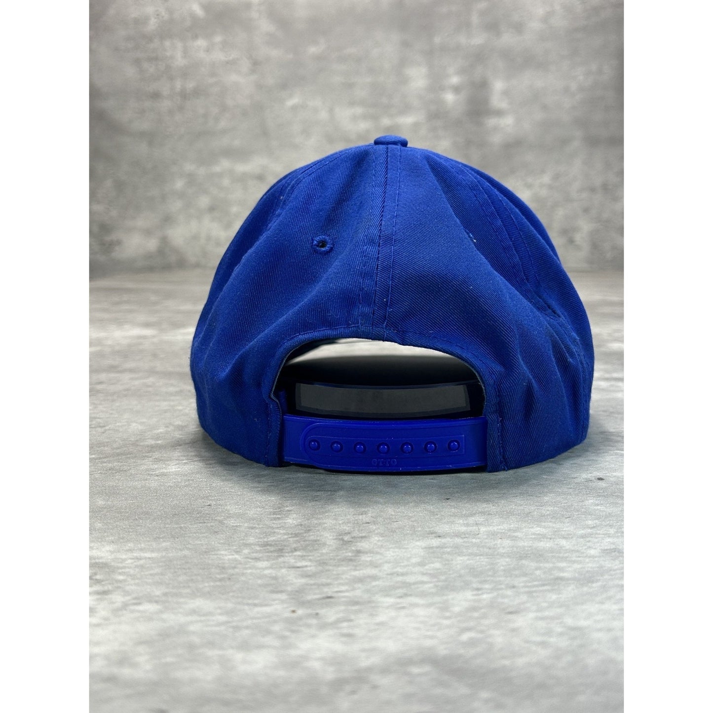 Vintage 90s Pontiac Motorsports Embroidered Spellout Snapback Hat OSFA Blue