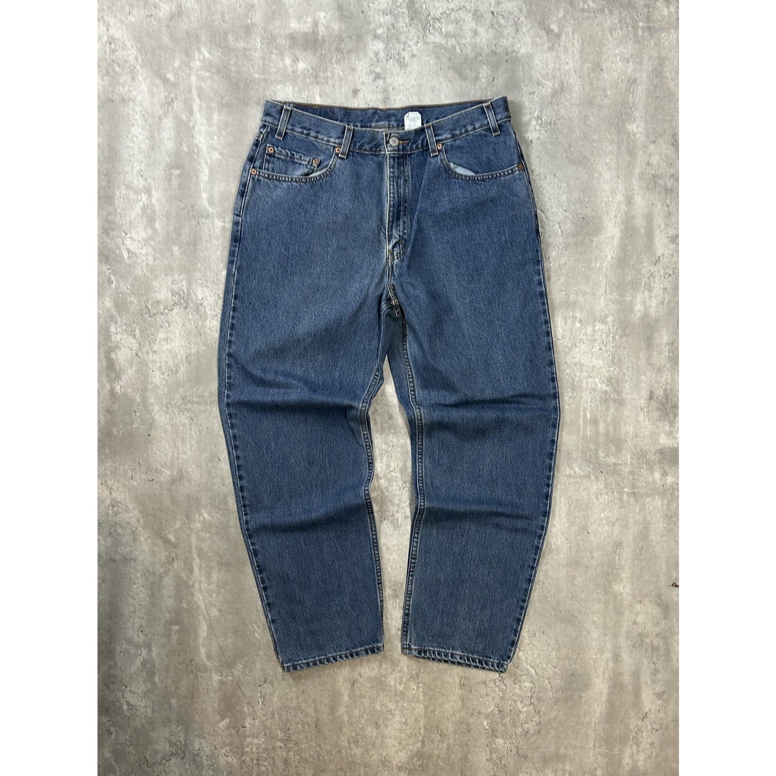 Vintage 90s Levis 550 Red Tab Medium Wash Denim Pants Size 35 Blue