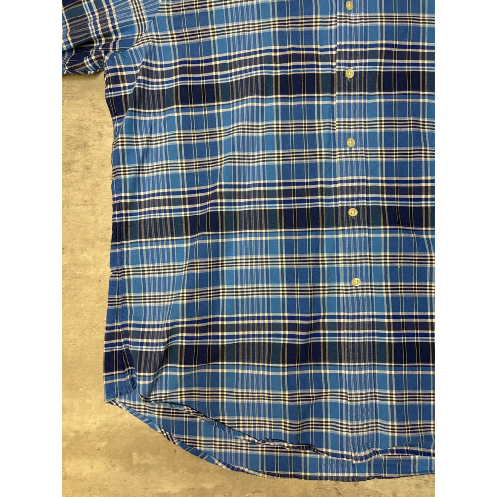 Vintage Polo Ralph Lauren Embroidered Pony Plaid Button Up Shirt Size XL