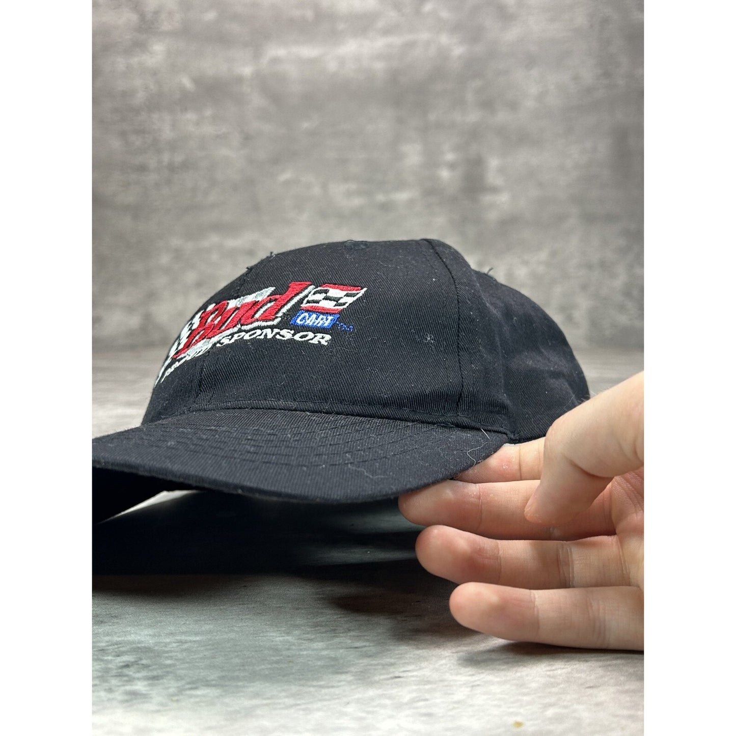 Vintage 2000s Budweiser Racing Nascar Embroidered Spellout Strapback Hat OSFA