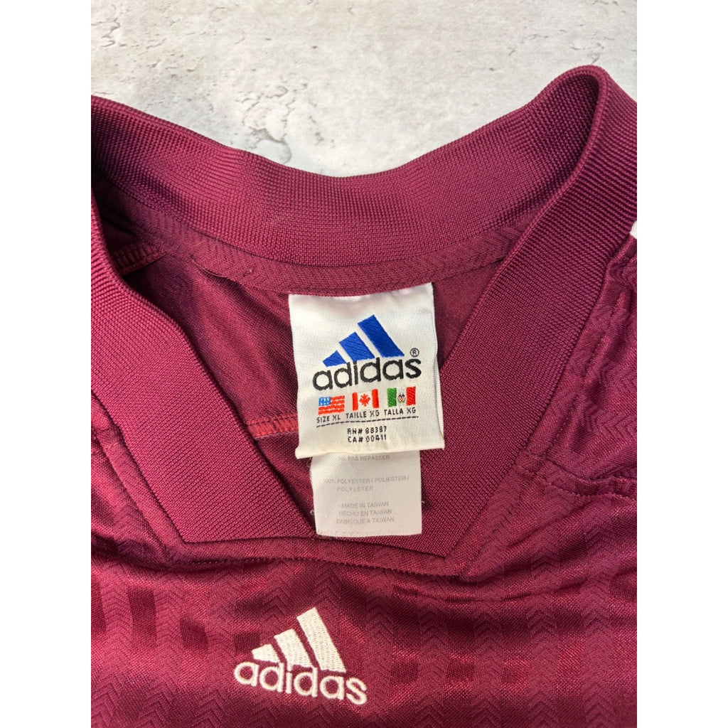 Vintage 90s Adidas Embroidered Logo #16 Two Tone Soccer Jersey Size XL