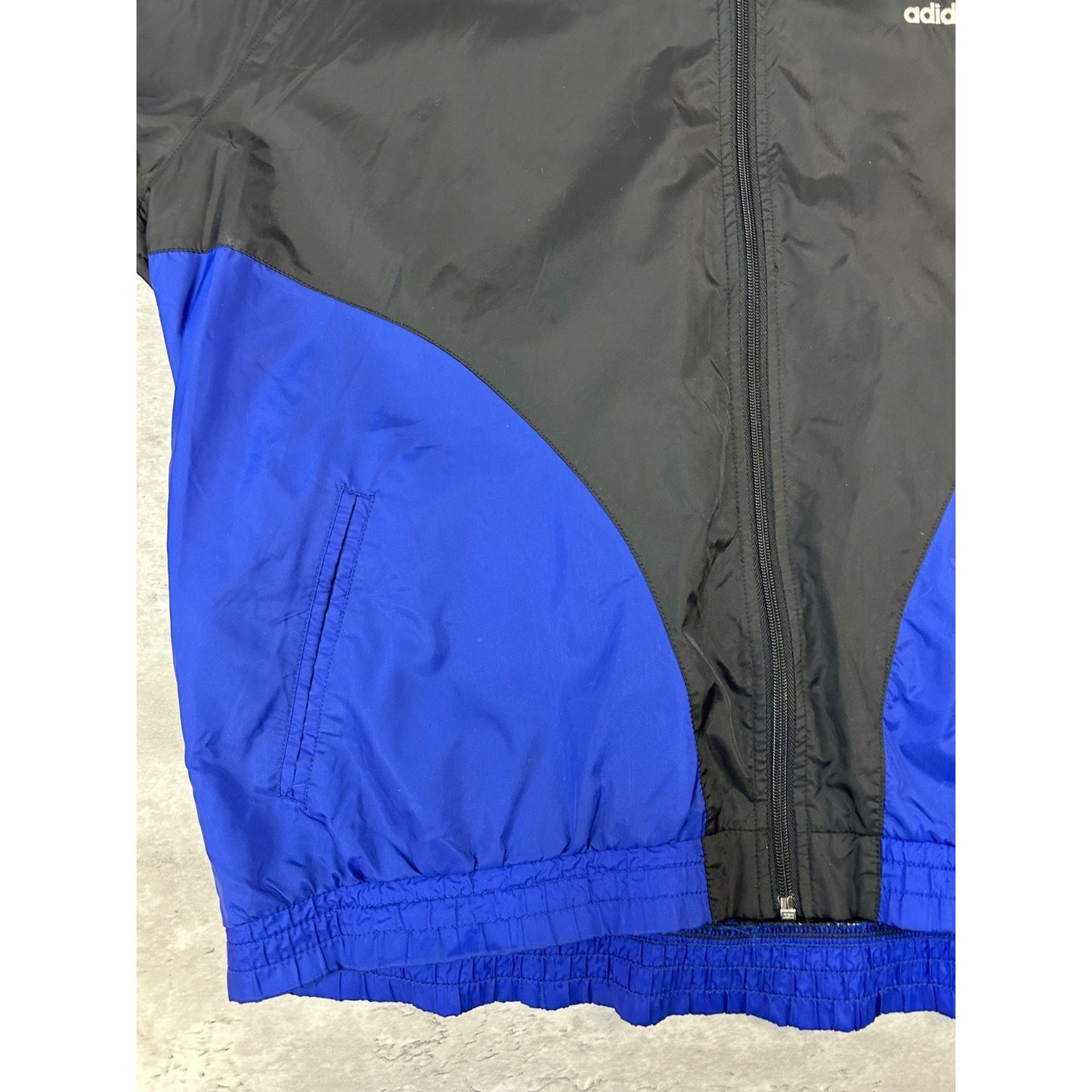 Vintage 90s Adidas Embroidered Trefoil Windbreaker Jacket Size Large