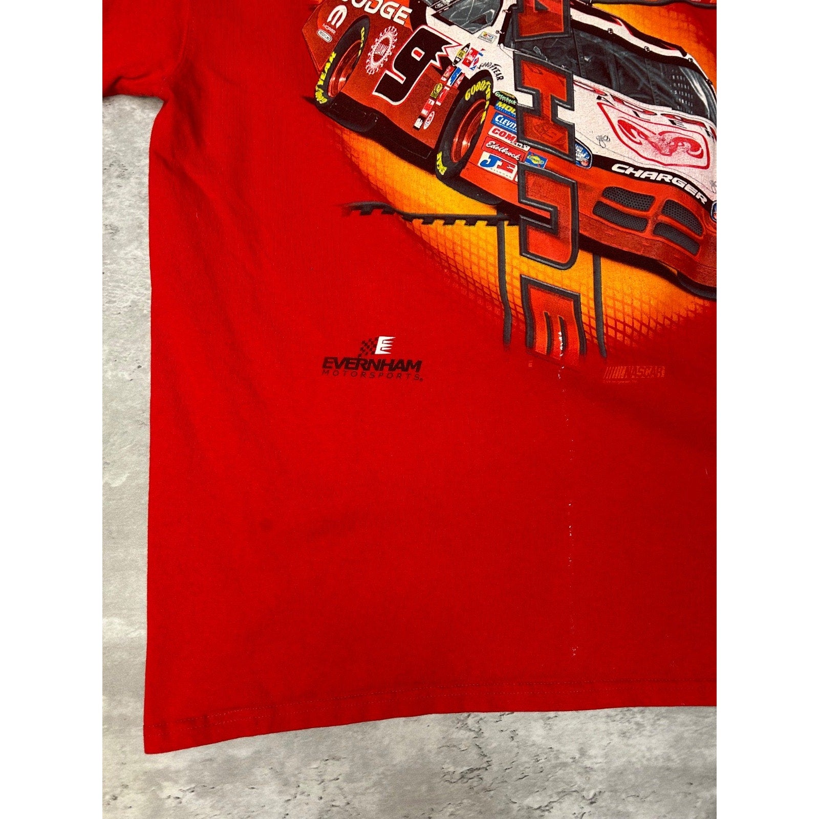 Vintage Kasey Kahne #9 Dodge Racing Nascar Graphic T-Shirt Size Large