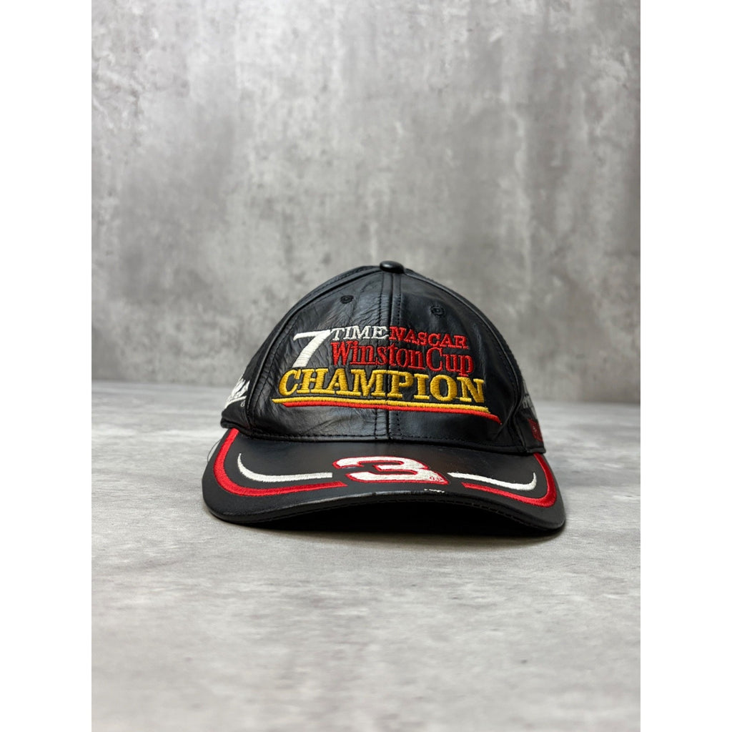Vintage 1994 Dale Earnhardt 7x Winston Cup Champ Leather Strapback Hat OSFA