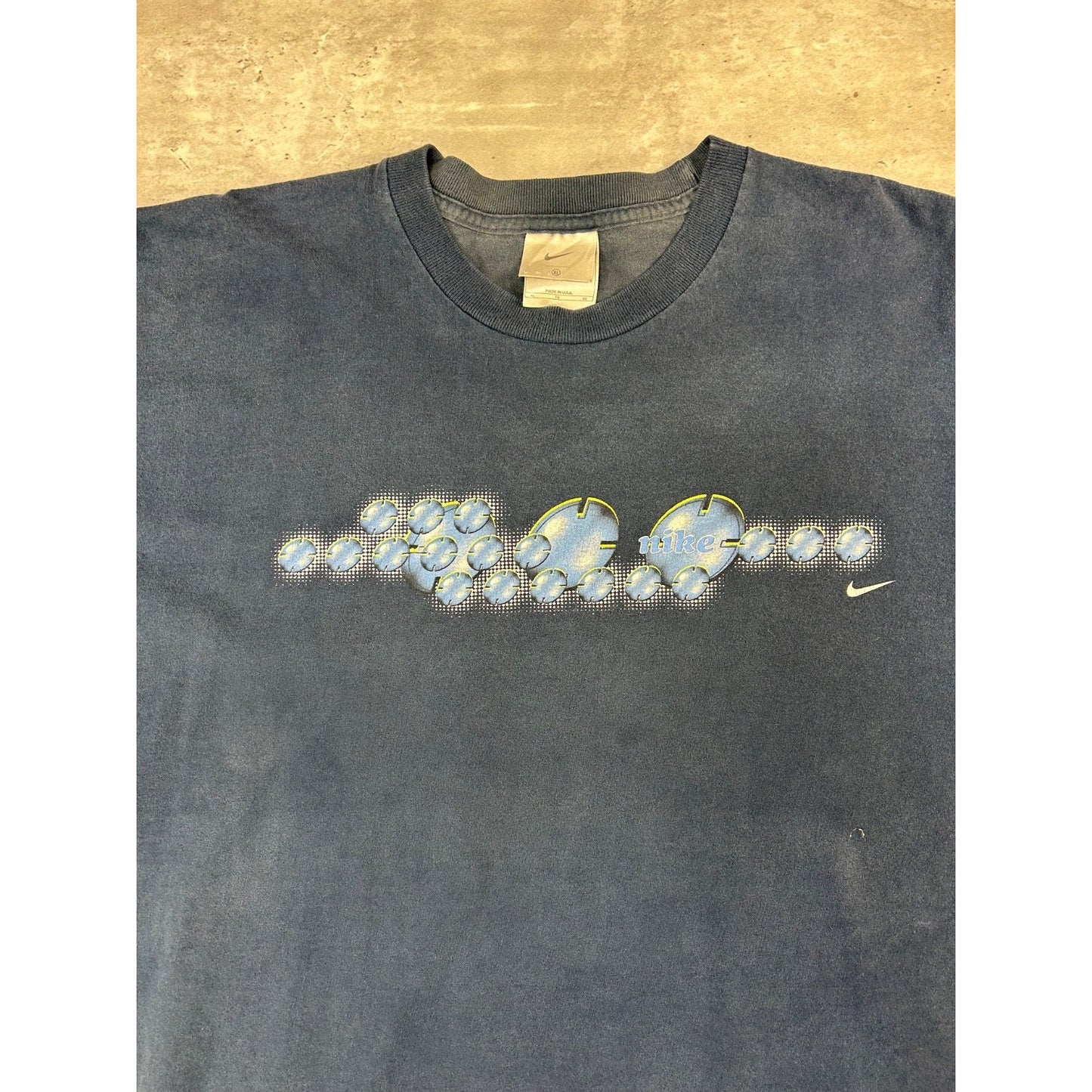 Vintage 2000s Nike Spellout Swoosh Long Sleeve T-Shirt Size XL Blue