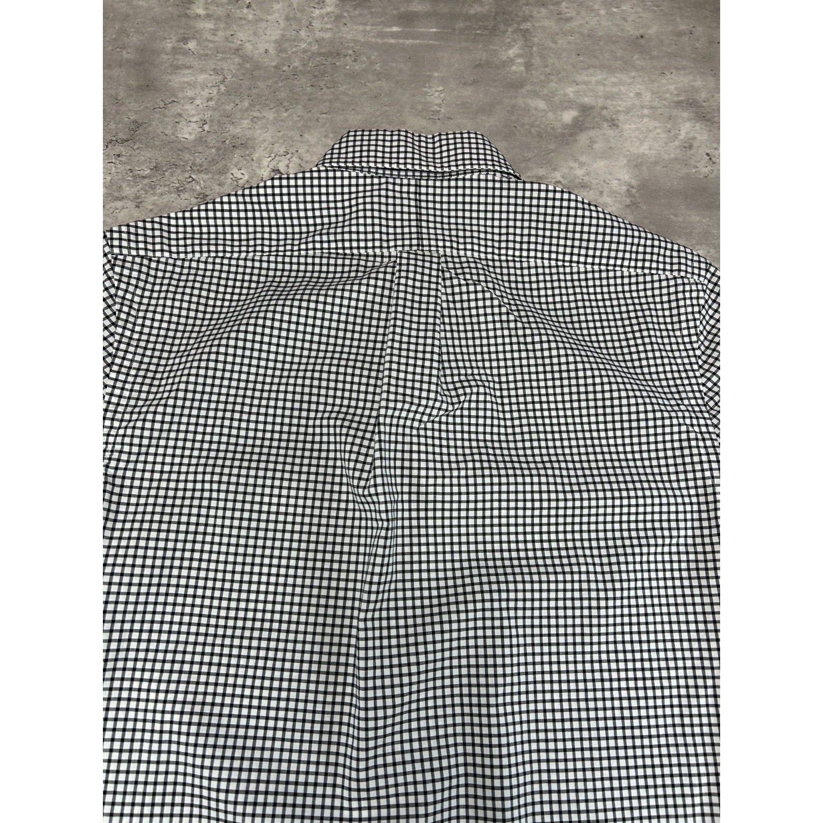 Polo Ralph Lauren Checkered Print Reworked Cropped Button Up Shirt Size Small