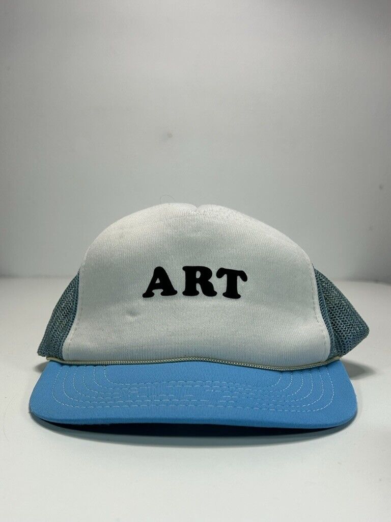 Vintage 80s/90s Art Felt Spell Out Trucker Snapback Hat OSFA