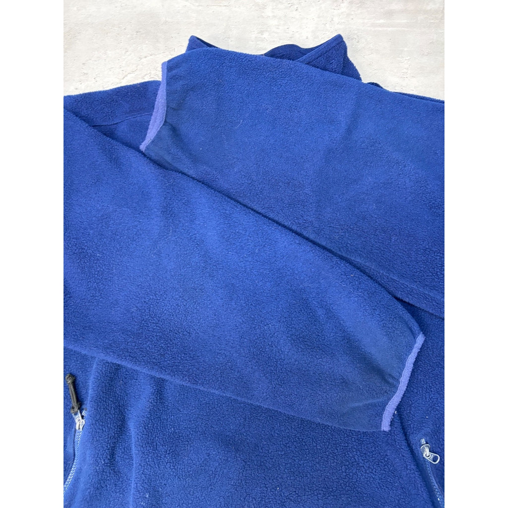 Vintage L.L. Bean 1/2 Zip Pullover Fleece Navy Blue Sweatshirt Size 2XL