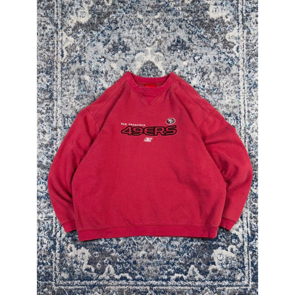 Vintage San Francisco 49ers NFL Embroidered Reebok Crewneck Sweatshirt Size 2XL