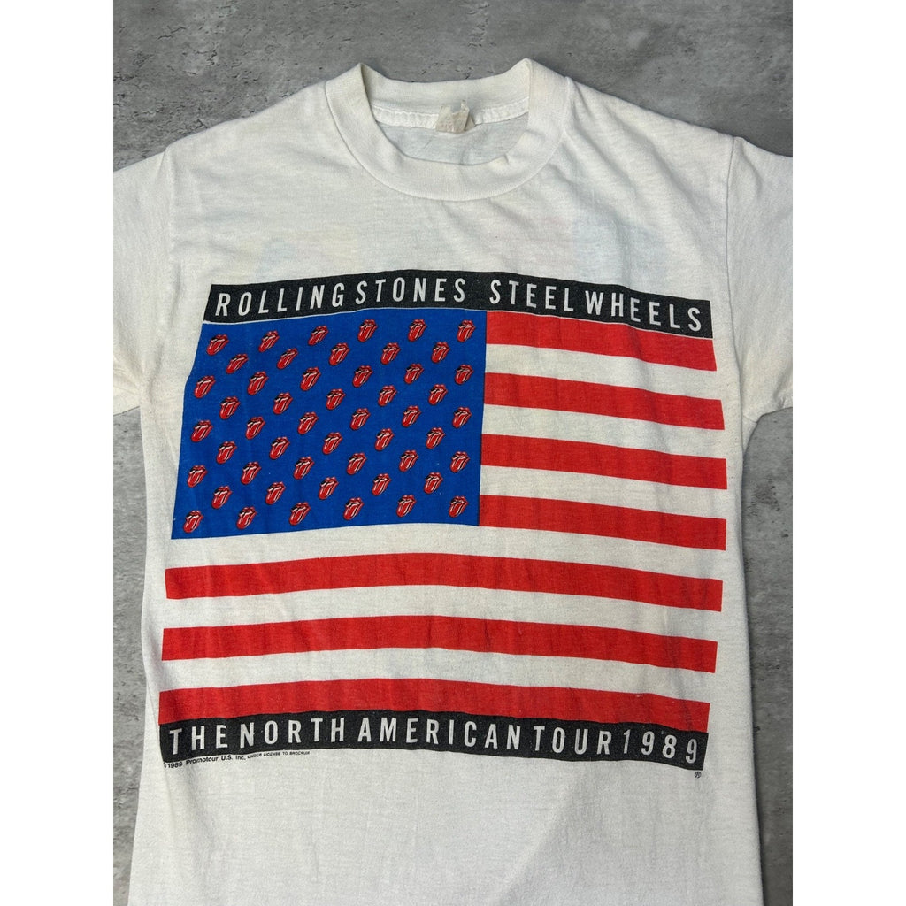 1989 The Rolling Stones North American Tour Rock Music Band T-Shirt Size Medium