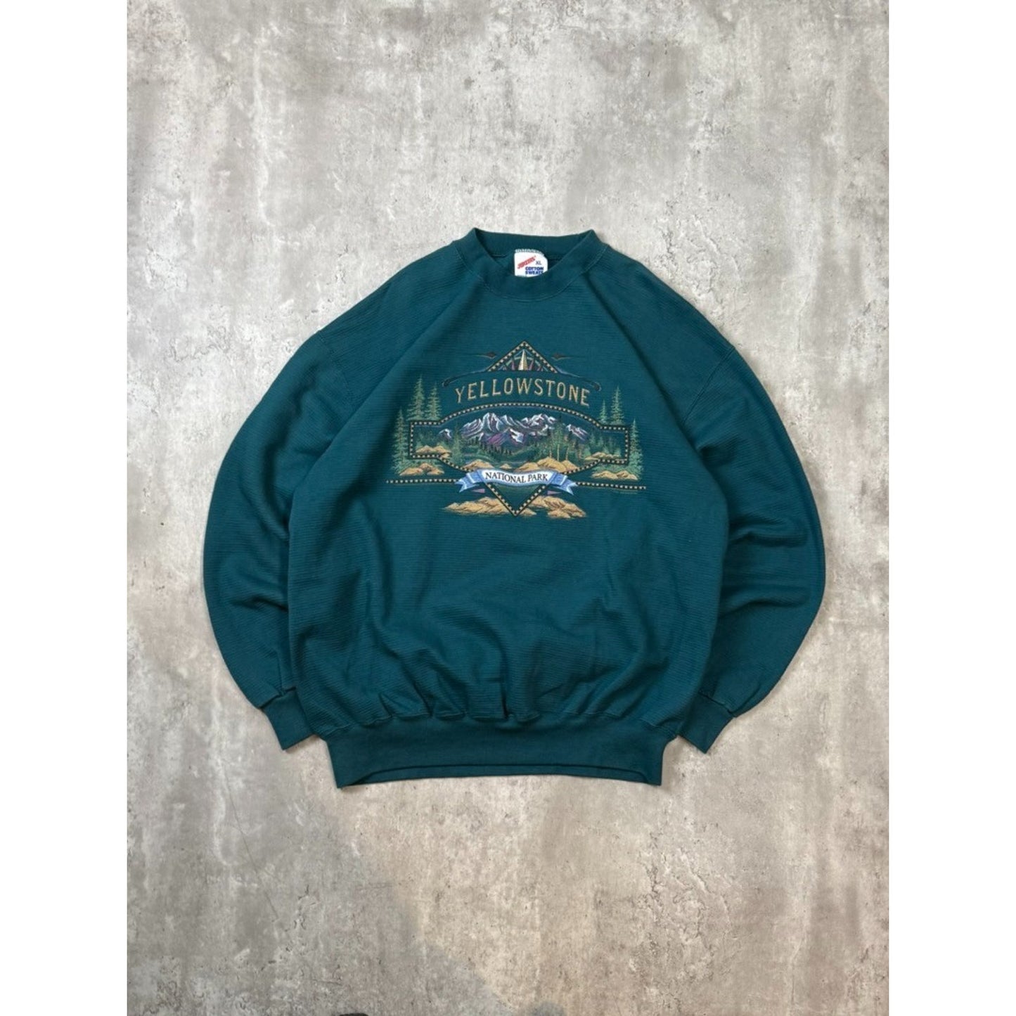 Vintage 1996 Yellowstone National Park Destination Graphic Sweatshirt Size XL