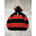 Vintage 90s University Of Guelph Embroidered Crest Hooded Sweatshirt Size Large