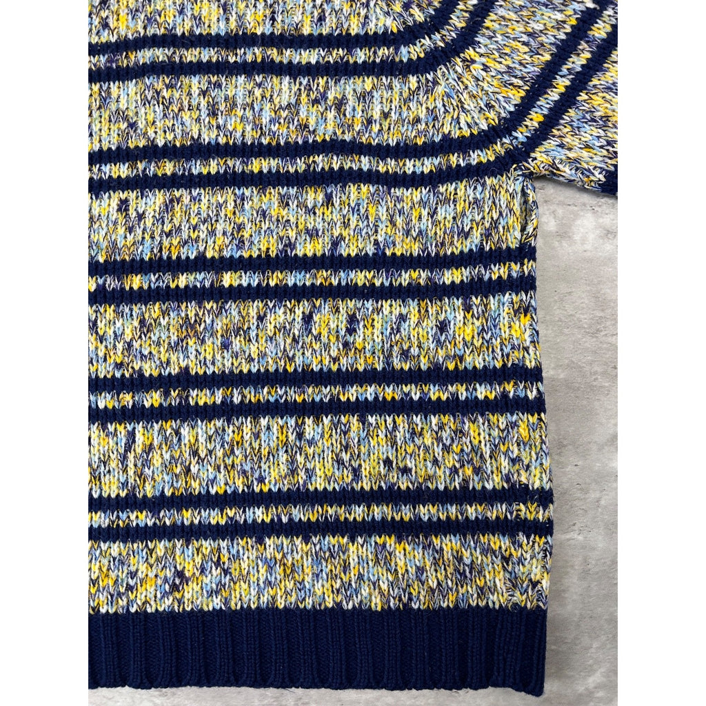 Vintage Abstract Striped Pullover Ribbed Knit Sweater Size Medium