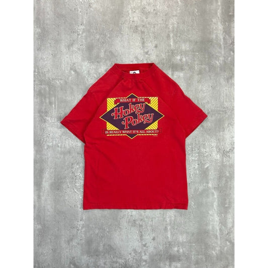 Vintage 90s What If The Hokey Pokey Is What Its All About Slogan T-Shirt Small