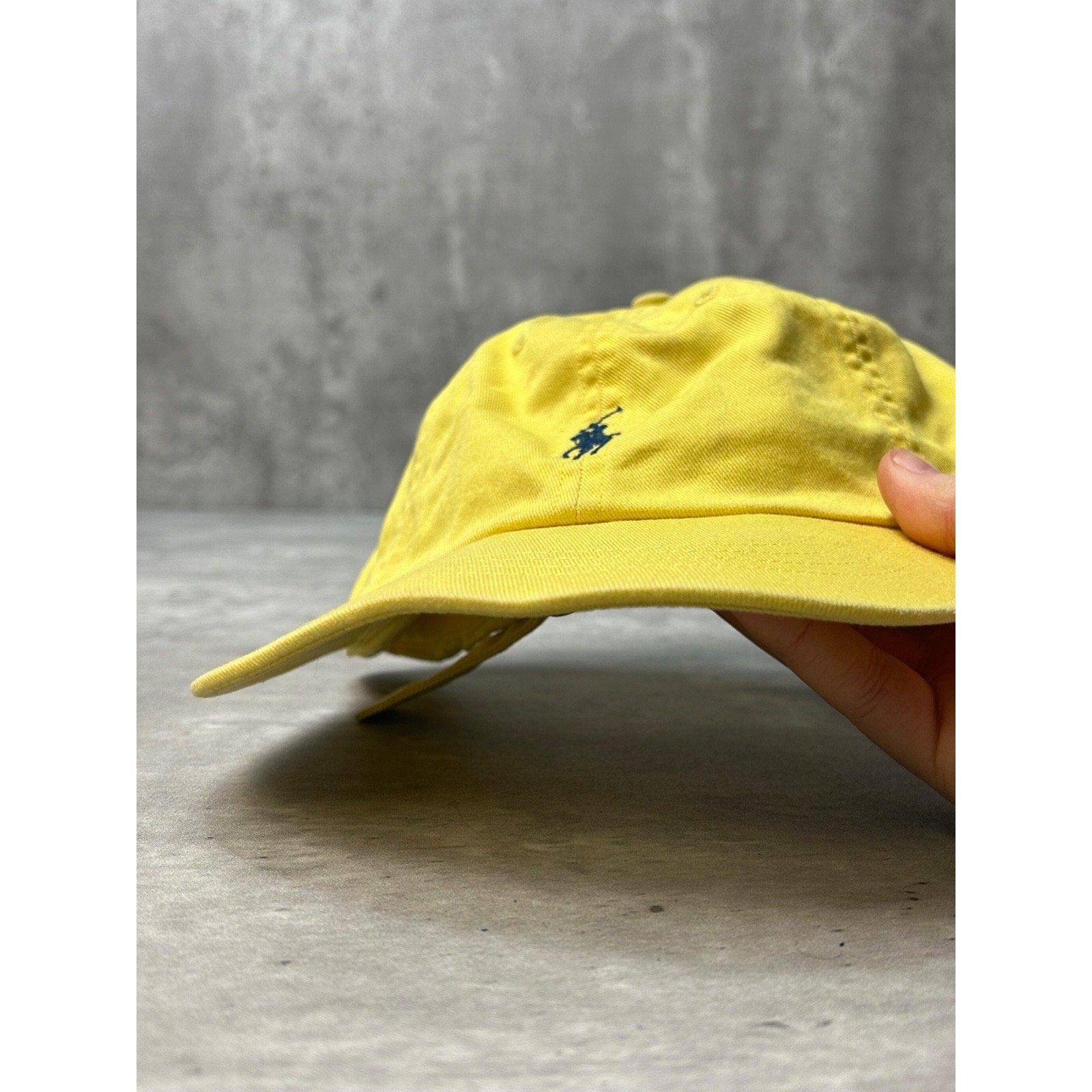 Vintage Polo Ralph Lauren Embroidered Pony Yellow Strapback Hat OSFA