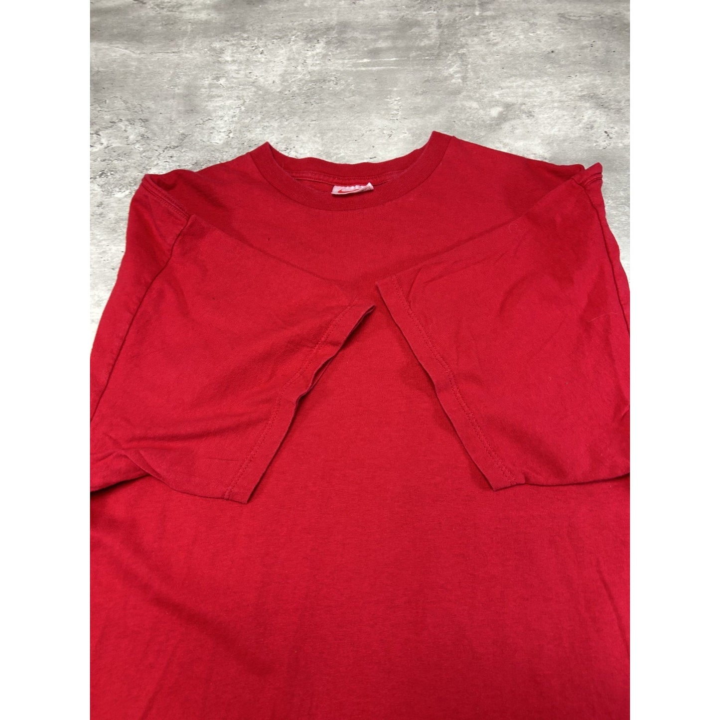 Vintage 90s Nike Classic Embroidered Swoosh T-Shirt Size XL Red