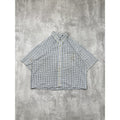 Vintage Van Heusen Single Pocket Plaid Cropped Button Up Shirt Size Large