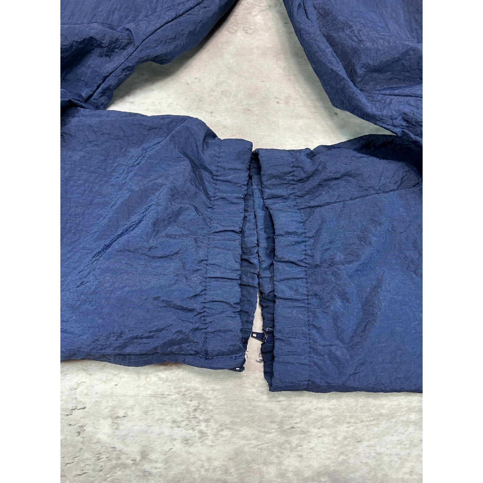 Vintage 90s Adidas Nylon Athletic Track Pants Size Medium Navy Blue