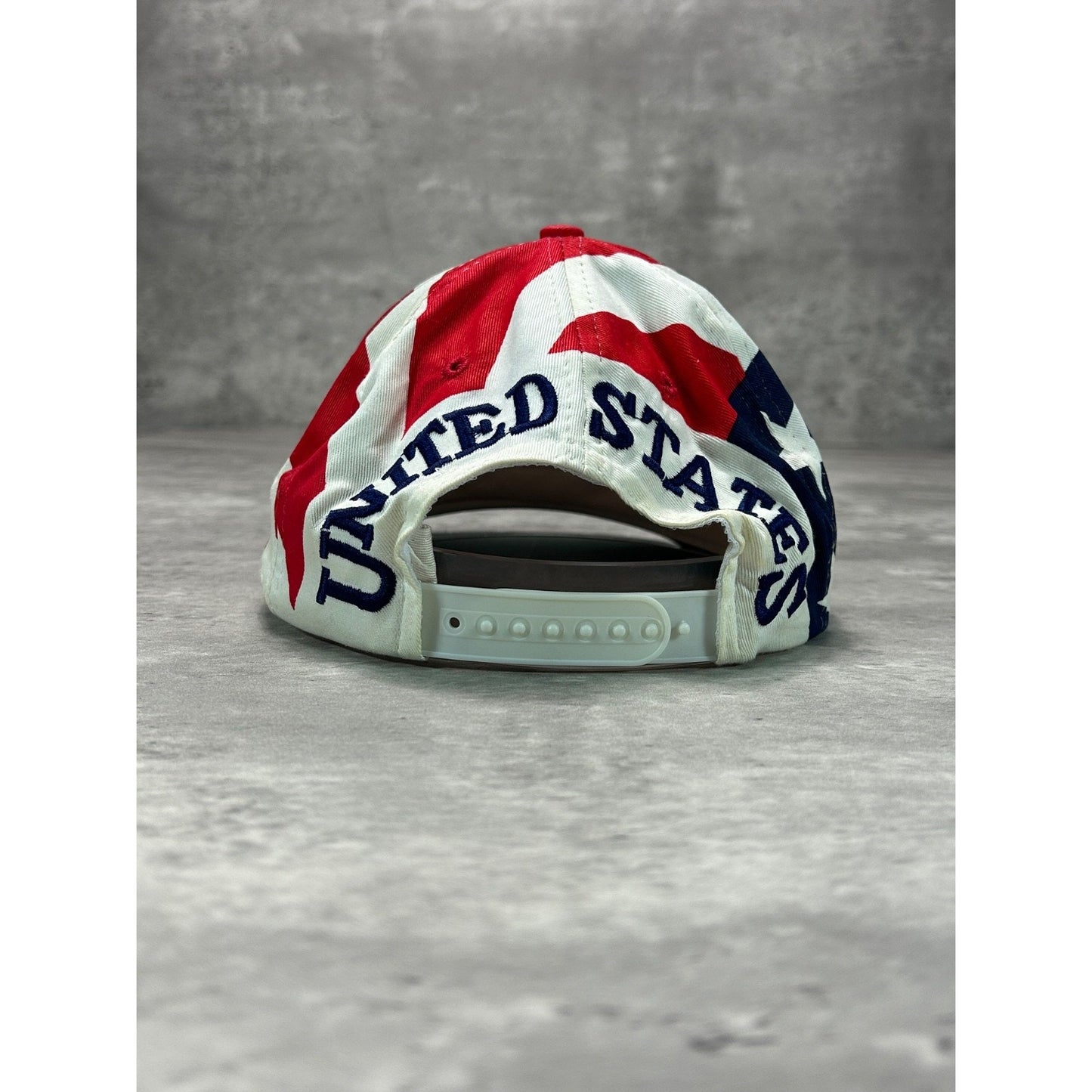 Vintage 1996 Atlanta Olympics American Flag All Over Print Snapback Hat OSFA