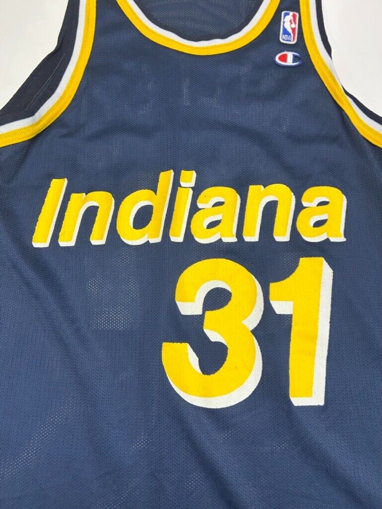 Vintage Reggie Miller #31 Indiana Pacers NBA Champion Jersey Size 40 Medium