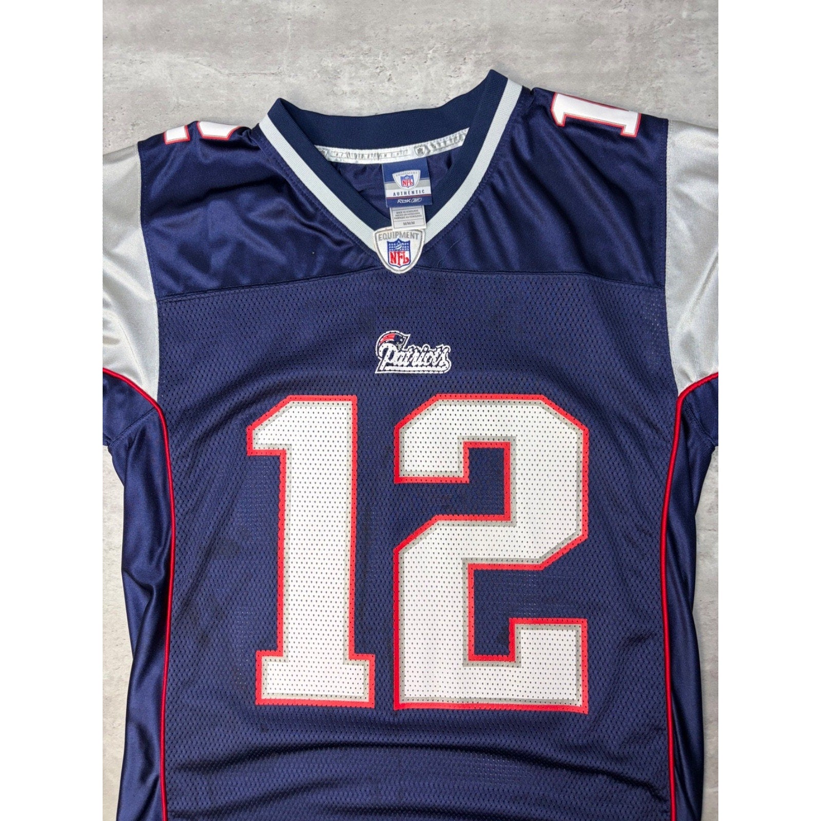 Vintage #12 Tom Brady New England Patriots NFL Reebok Football Jersey Sz Medium